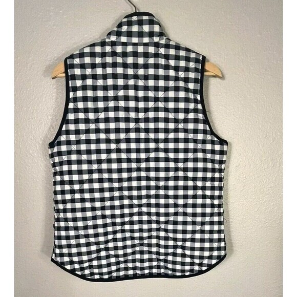 J.Crew Mercantile Women’s Excursion Down Vest In Gingham Zip Up White Size S N71 - Picture 4 of 7